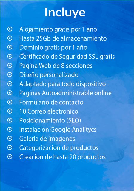 Este plan está enfocado en empresas que desean exhibir sus productos o servicios en línea de manera organizada y atractiva. Incluye la creación de un catálogo web que permita a los visitantes explorar fácilmente los productos o servicios ofrecidos, con información detallada y fotografías de productos. El catálogo estará diseñado para facilitar la navegación y fomentar la interacción del usuario, con opciones de filtrado y búsqueda para una experiencia de compra eficiente.
